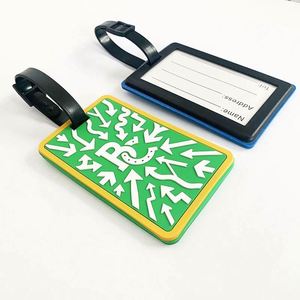 Étiquette de bagage en caoutchouc souple en PVC silicone personnalisée avec logo, étanche, pour voyage, modèle 2022 OEM - Product Image 1