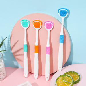 Nettoyeur de langue multifonctionnel à double effet en silicone, grattoir à langue à poils doux et brosse de nettoyage - Product Image 5