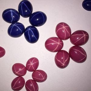 Cabochon rond en <span class=keywords><strong>saphir</strong></span> étoilé rose cabochon en <span class=keywords><strong>saphir</strong></span> étoilé ovale à dos plat <span class=keywords><strong>saphir</strong></span> étoilé <span class=keywords><strong>bleu</strong></span> - Product Image 6