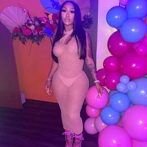 Abito <span class=keywords><strong>Sexy</strong></span> da Donna Monospalla in Rete Traforata Copricostume da Spiaggia Estivo Mini Abito <span class=keywords><strong>Femminile</strong></span> Copribikini - Product Image 3