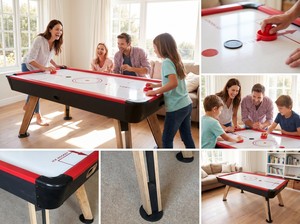 Table de <span class=keywords><strong>hockey</strong></span> sur <span class=keywords><strong>air</strong></span> professionnelle de 1,5 m, élégante et de haute qualité, en MDF et plastique, personnalisable, portable, pour jeux de fête - Product Image 2
