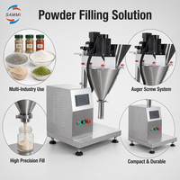 Machine de remplissage de poudre compacte de table, remplisseur à vis sans fin semi-automatique de type rotatif, distributeur à vis, certifiée CE