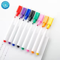 Marqueur effaçable à sec Queenstar, faible odeur, non toxique, écologique, multicolores, pointe fine, effaçable, pour salle de classe, bureau, réunion