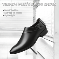 Trendige Herren-Anzugschuhe Große Größen PU-Obermaterial Atmungsaktive Casual Büroschuhe Frühling Sommer Herbst Winter Leichtgewicht Gummi PU