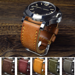 Correa de Reloj de Cuero Hecha a Mano Personalizada de 26 mm, Correa de Reloj Retro Suave y Mate para <span class=keywords><strong>Panera</strong></span> - Product Image 5