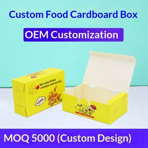 Scatola di Carta Personalizzata per Alimenti, Confezione Pieghevole in Cartone per Patatine Fritte, Pollo, Hamburger da Asporto con Logo Stampato - Product Image 4