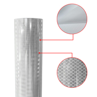 LU 1,22 m Autoadhesivo Peine de miel Película reflectante Plotter de corte Material reflectante microprismático para señal de tráfico
