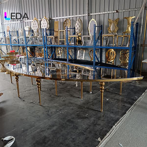 Mesa de Comedor de Acero Inoxidable con Forma de Ojo LEDA, Muebles Modernos para Hoteles, para Banquetes y Eventos - Product Image 3