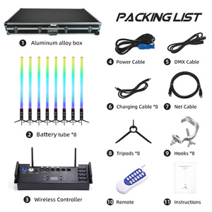 Ip65 ngoài trời có thể sạc lại di động không dây 360 pin <span class=keywords><strong>LED</strong></span> Pixel Ống DMX Câu lạc bộ Đảng DJ ánh sáng sân khấu cho DJ Đảng KTV buổi hòa nhạc - Product Image 5