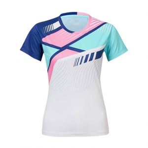 T-shirt de tennis pour femme en polyester à séchage rapide et respirant, col rond, logo frontal – Nouvelle collection, vente en gros, ensemble personnalisé pour équipes et clubs - Product Image 5