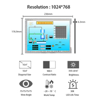 Módulo LCD TFT Industrial IVO M104GNX1 R1 de 10.4 Pulgadas, 1024x768 XGA, 20 Pines LVDS para Pantalla de Panel de Control