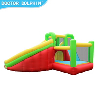 Château gonflable Doctor Dolphin, nouveau design, jeux d'été pour l'extérieur, combo de jeux, capacité de 4 personnes, installation facile, utilisation à domicile