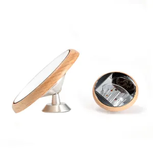 Small coffee accessory Round shaper Wooden coffee mirror