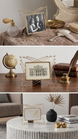 Cadre photo élégant en métal doré avec motif papillon unique, support de table 4x6, décoration de luxe pour la maison