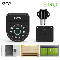 Serrure Intelligente Numérique en Bois à Batterie pour Armoire, avec Déverrouillage par Empreinte Digitale, NFC Sans Fil, pour Porte Coulissante de Sécurité Bébé et Chevet - Idéale pour Spa