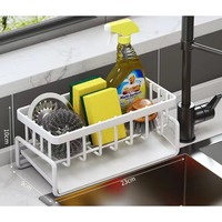 Étagère de rangement à deux niveaux pour cuisine et salle de bain, panier de drainage pour robinet et évier, pour vaisselle et bols