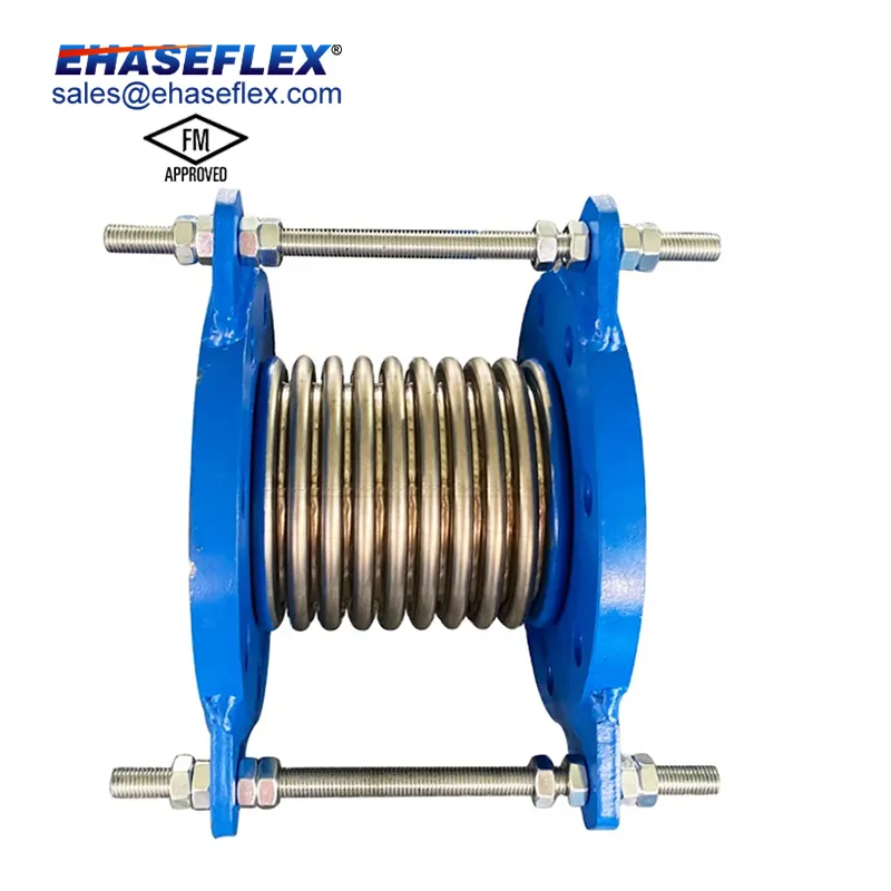 FM Welded Flanged Connection Flexible Corrugated Metal Bellow And Pipe Stainless Steel Flexible Joint