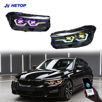 Phares HETOP G30 2017-2023 Série 5 – Amélioration personnalisée spéciale style OSS RGB, quatre feux de proche, huit feux de lointain, lampes uniques LED DRL pour BMW