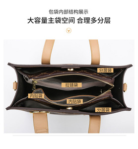 Casual Tote Vintage Ladies Tote Hand <b>Bag</b> PU Leather Luxury Handbags Women Designer <b>Bags</b> <b>for</b> Women Sac a Main Femme - Product Image 3