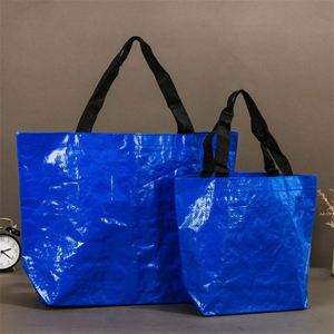 Factory Wholesale Custom Logo Cute Cartoon <b>Printed</b> Waterproof Laminated Reusable PP Woven Shopping Tote Bag - Product Image 2