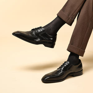 Zapatos Oxford de Trabajo para Hombre Goodyear, Nuevo Estilo, Cuero Genuino, Hechos a Mano, Retro, Casuales de Negocios, con Cordones, Impermeables y Transpirables - Product Image 4