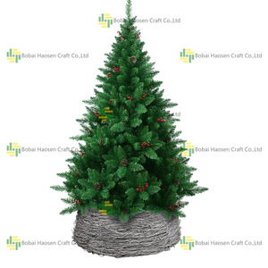 กระโปรงหวายแบบวินเทจทำด้วยมือสีเทาแบบ2025พร้อมเถาองุ่นเทาฐานตกแต่งคริสต์มาสใหม่สำหรับ<span class=keywords><strong>ต้นไม้</strong></span> PP หวายมีหนาม - Product Image 2