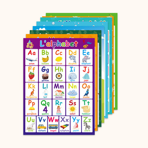 โปสเตอร์การเรียนรู้สำหรับเด็ก รูปสัตว์ <span class=keywords><strong>ตัว</strong></span>อักษร ผลไม้ แผนภูมิคำศัพท์ การ์ดกระดาษสำหรับเด็ก - Product Image 2