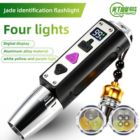 Lampe torche porte-clés professionnelle en alliage d'aluminium UV 365 nm, détection de longueur d'onde réelle, identificateur de gemmes et de diamants, sans lumière visible