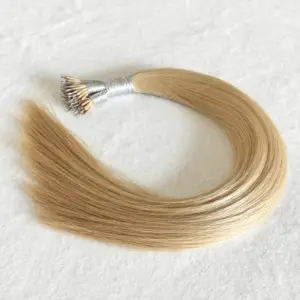 Fornecedor humano duplo desenho virgem cutícula intacta extensões nano anel extensão de cabelo