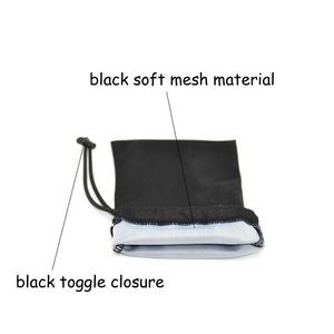 סיטוני משקפי שמש רשת שחור רך עם מודפס לוגו - Product Image 4