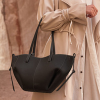 Nouveau Sac Fourre-Tout Grande Capacité en Cuir Véritable de Marques Célèbres pour Femmes, Sac Fourre-Tout Sculpté de Luxe avec Logo
