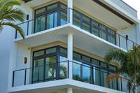 Garde-corps de balcon moderne en acier inoxydable 304/316 à fixation au sol, pour villa, avec câble, facile à installer soi-même