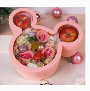 Подарочная коробка из переработанного картона с окном, с логотипом на заказ, для цветов и шоколада на День святого Валентина, с тиснением, глянцевой ламинацией и УФ-покрытием - Product Image 5