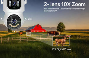 Солнечная камера Icsee 4MP 4G PTZ AOV Wi-Fi, отслеживание движения человека, двухстороннее аудио, 10X зум IP66, водонепроницаемая 24/7 запись, облачное хранилище - Product Image 2