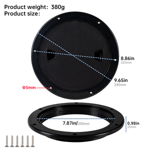 Accesorios para Barcos, <span class=keywords><strong>Escotilla</strong></span> Redonda de ABS de 8 Pulgadas Antideslizante con Tapa Desmontable para Barcos, Yates, Color Negro - Product Image 3
