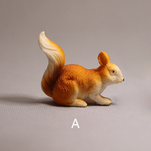 Figura realista de ardilla, adorno de animal en miniatura de resina para decoración de paisajes de bonsái - Product Image 1