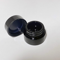 Pot d'échantillon de luxe en verre UV noir de 5 ml avec couvercle à vis en bakélite pour crème contour des yeux, baume de soin, pot concentré en verre de 5 g, vente en gros
