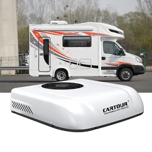 Modello universale tutto In un unico pezzo di Design doppio compressore rotativo 14*14 pollici installare dimensioni sul tetto 12V Caravan condizionatore d'aria