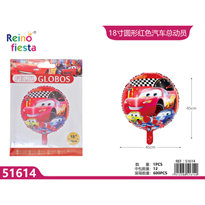 18 pollici rosso cartone animato macchina foglio di alluminio palloncino tecnica di stampa di elio per la festa della mamma laurea capodanno cinese feste eventi - Product Image 1