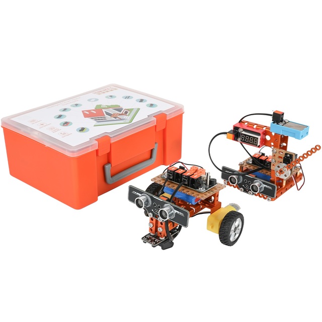 15 in 1 Smart Sensor STEM Education DIY Programmable Car Chassis Robot Building Kit for K12 Schools for Children