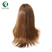 SW78 - Perruque en fibre capillaire naturelle pour femme, lisse avec frange, système de remplacement capillaire pour femme - Vente en gros
