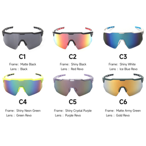 Kính thể thao chạy bộ unisex thời trang mới <span class=keywords><strong>2025</strong></span>, logo tùy chỉnh, kính một mảnh, chống tia UV400, dành cho ngoài trời, chơi pickleball và đạp xe - Product Image 5