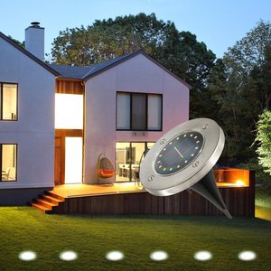 8Led jardín IP65 impermeable paisaje subterráneo decoración iluminación para cubiertas terrazas patio detección tierra paisaje luces - Product Image 3