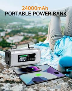เครื่องช่วยสตาร์ทรถยนต์แบบไร้สาย แบตเตอรี่ทรงพลัง 8000MAH สำหรับรถยนต์ที่ใช้น้ำมันเบนซินไม่เกิน 4 ลิตร แรงดันสูงสุด 150PSI ชาร์จไฟได้ - Product Image 1