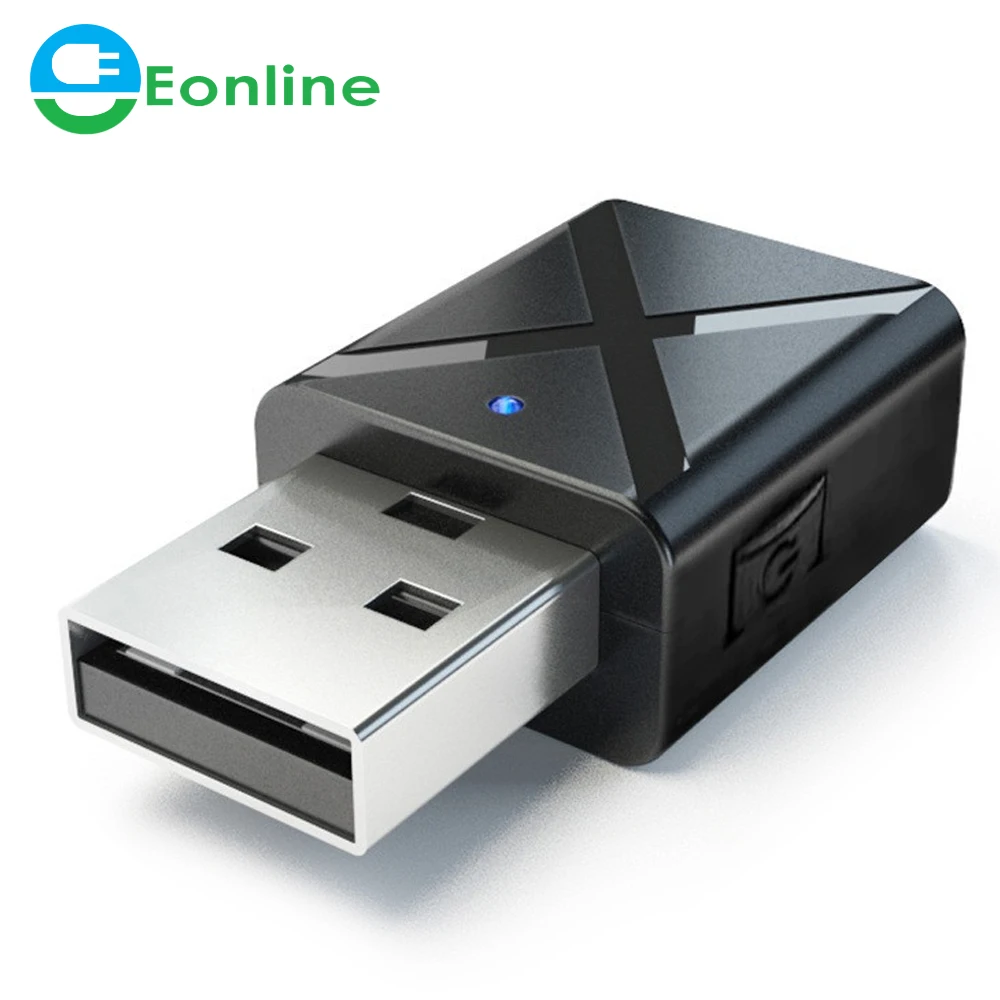 EONLINE USB беспроводной 5,0 передатчик приемник мини стерео AUX RCA USB 3,5 мм разъем для ТВ ПК автомобильный комплект беспроводной аудио адаптер