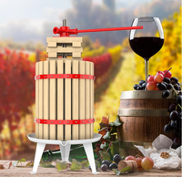 Presse à fruits manuelle en bois de 12 L, avec panier amovible, pour pommes et poires, certifiée LFGB