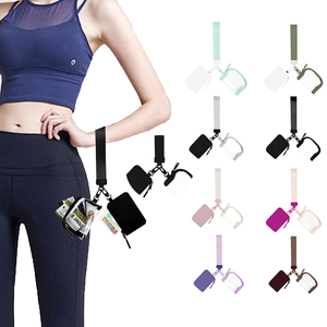 Cartera de muñeca doble de moda de lujo <span class=keywords><strong>2024</strong></span>, monedero con logotipo personalizado, bolsa doble, pulsera transparente, tarjetero, cartera - Product Image 1