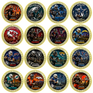 32-delige American Football Champions vergulde muntenset NFL team stijl verzamelmedaille sport souvenir cadeau voor fans - Product Image 3