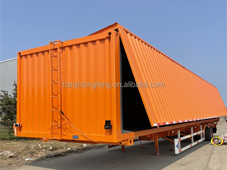 ガルウィング3軸セミトレーラー40フィート30トン50トンサイドウォール