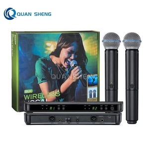 Système de microphone sans fil à double canal BLX288 BETA58 avec suppression du bruit, micro sans fil portable <span class=keywords><strong>PG58</strong></span> pour karaoké et performances sur scène - Product Image 1